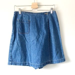 Crazy Horse 90s Vintage Denim Skort Medium Wash